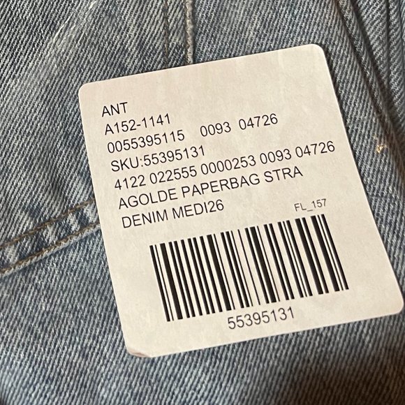 AGOLDE '90S ULTRA HIGH-RISE STRAIGHT JEANS NWT - Picture 2 of 15